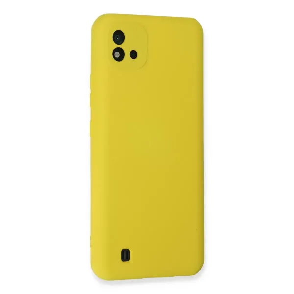 Realme C11 2021 Kılıf Nano İçi Kadife Silikon - Sarı