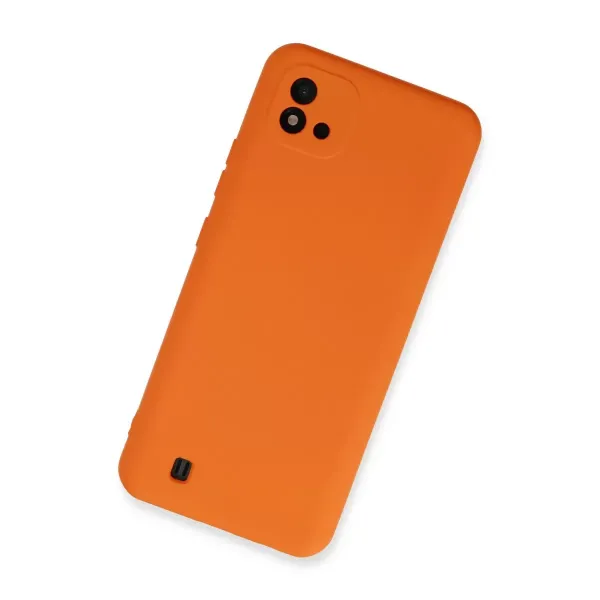 Realme C11 2021 Kılıf Nano İçi Kadife Silikon - Turuncu