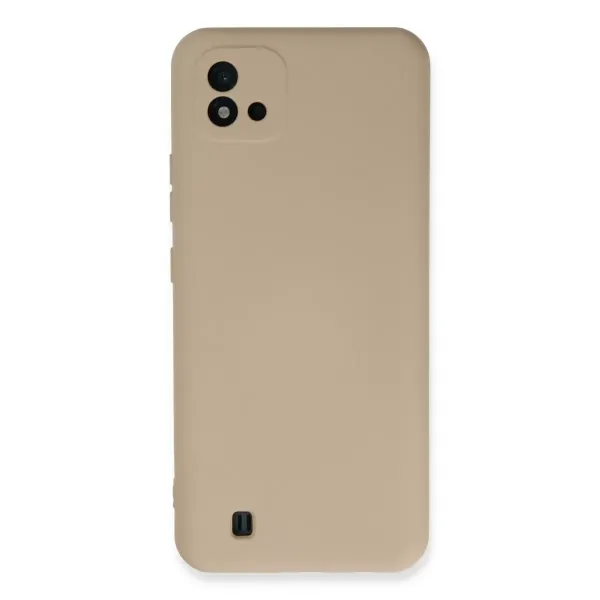 Realme C11 2021 Kılıf Nano İçi Kadife Silikon - Pudra