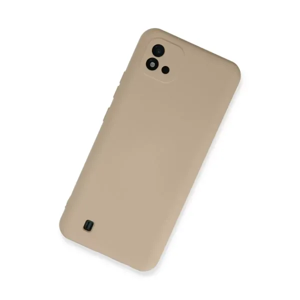 Realme C11 2021 Kılıf Nano İçi Kadife Silikon - Pudra