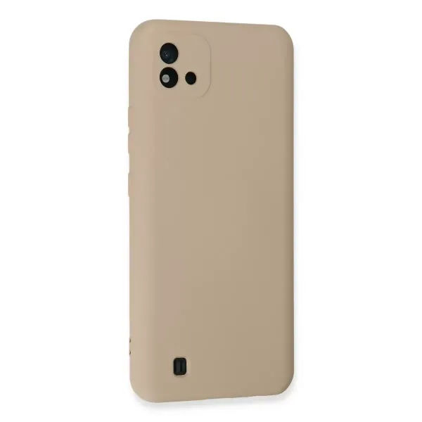 Realme C11 2021 Kılıf Nano İçi Kadife Silikon - Pudra