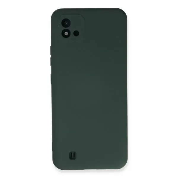 Realme C11 2021 Kılıf Nano İçi Kadife Silikon - Koyu Yeşil