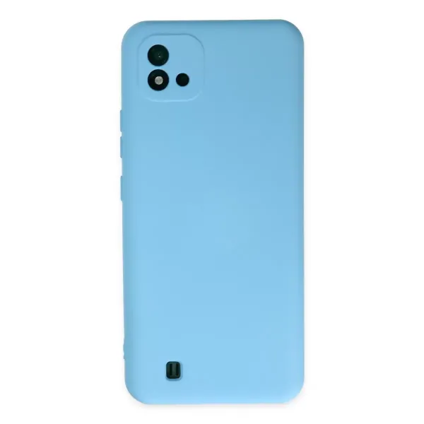 Realme C11 2021 Kılıf Nano İçi Kadife Silikon - Mavi