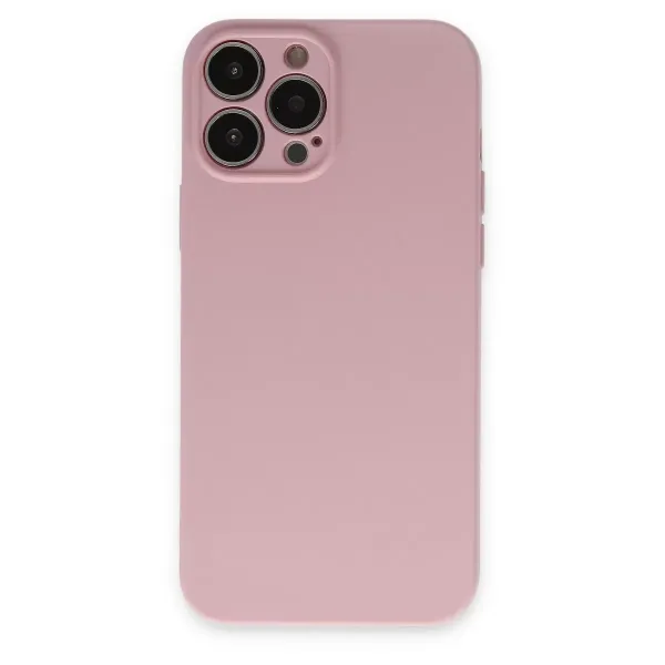 Apple İphone 13 Pro Kılıf Nano İçi Kadife Silikon - Pembe