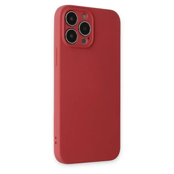 Apple İphone 13 Pro Kılıf Nano İçi Kadife Silikon - Kiremit