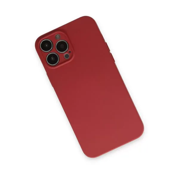 Apple İphone 13 Pro Kılıf Nano İçi Kadife Silikon - Kiremit