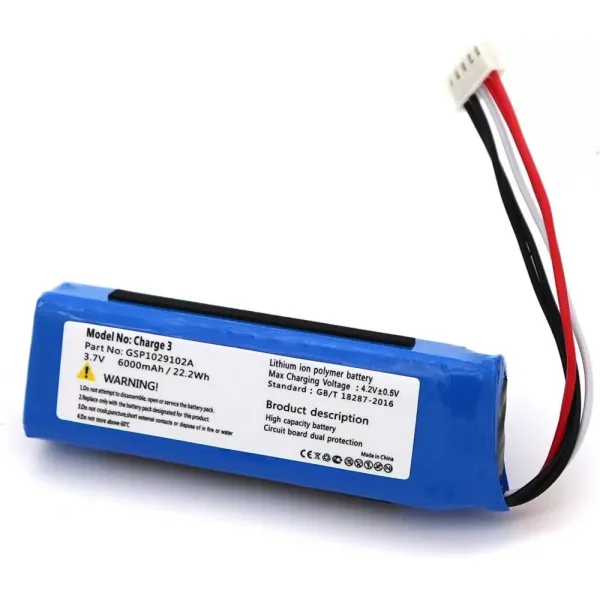 Sertec Jbl Charge 3 Uyumlu 3.7v 6000 Mah Soketli Batarya
