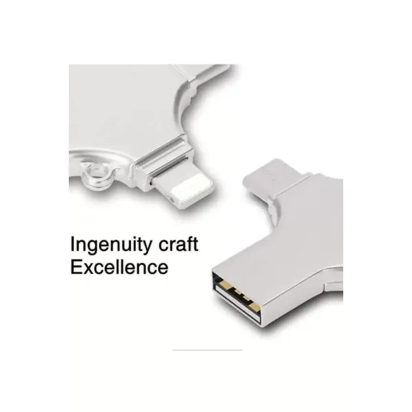 Otg 4in1 Cep Telefonu Çok Fonksiyonlu Usb Flash Bellek 128 Gb Type-c, Micro Sd Ve Kart Okuyucu
