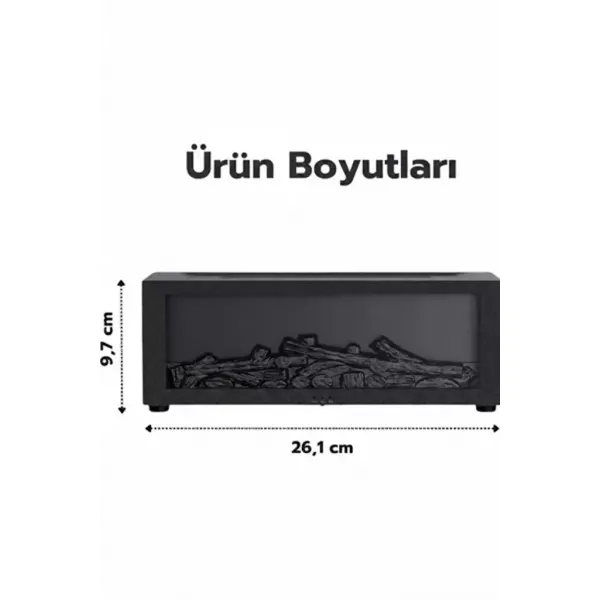 A4 Şömine Esintili Aromaterapi Difüzörü Ultrasonik Hava Nemlendici