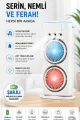 Çift Başlıklı Sprey Fan Nemlendirici Ve Renkli Led Işıklı Beyaz