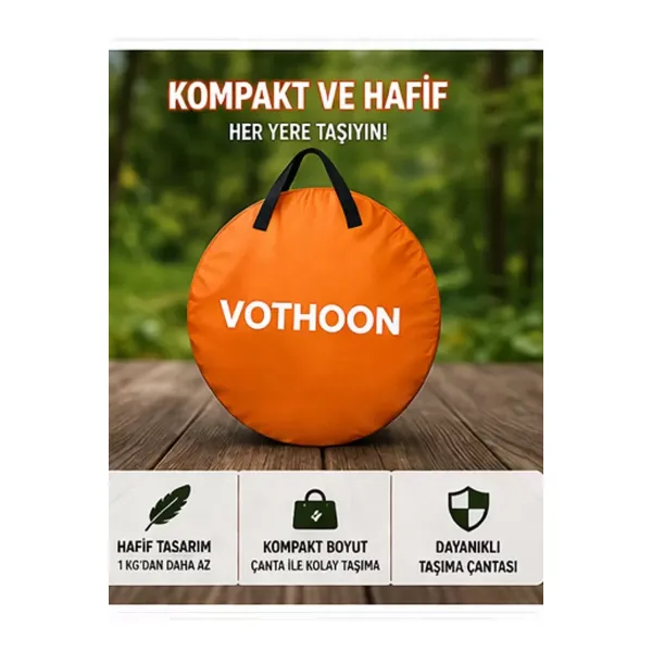 Otomatik Kabin Giyinme Çadırı 120x120x190 Cm Üst Havalandırma Yan Pencereli Duş & Wc Çadırı