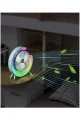 Masaüstü Vantilatör Usb Şarjlı Rgb Led Işıklı 3 Kademeli 180° Ayarlanabilir Soğutucu Fan Yeşil