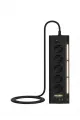 Akım Korumalı 5’li Priz 2xusb 2xtype-c Çıkış Dokunmatik Işıklı Akım Koruma Çoklu Priz Çoğaltıcı Siyah