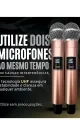 Profesyonel Çiftli Kablosuz Mikrofon Seti Karaoke Şarj Edilebilir 50 Metre Mesafe Rose