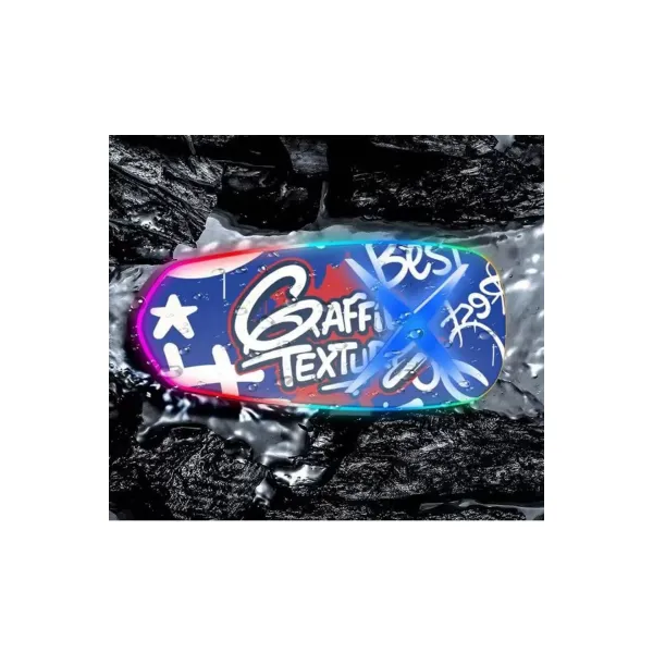 Helmet Graffiti Motor Kask Kulaklık Rgb Modlu Su Geçirmez 6.0 Bluetooth Intercom Yenı Model