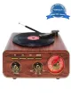 Nostaljik Tasarım Plak Çalar Görünümlü Radyolu Bluetooth Hoparlör Retro Müzik Plak