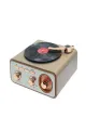 Metalik Nostaljik Tasarım Plak Çalar Görünümlü Radyolu Bluetooth Hoparlör Retro Müzik Plak