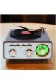 Metalik Nostaljik Tasarım Plak Çalar Görünümlü Radyolu Bluetooth Hoparlör Retro Müzik Plak