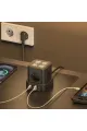 4lü Akım Korumalı Priz Gece Lambalı 2xusb 2xtype-c Çıkış Yüksek Gerilim Koruma Çoklu Priz Çoğaltıcı