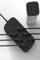 Termal Akım Korumalı 6’lü Priz 4x Usb 2x Type-c Çıkışlı Grup Priz Çoğaltıcı (3500w) Siyah