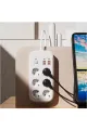 Termal Akım Korumalı 6’lü Priz 4x Usb 2x Type-c Çıkışlı Grup Priz Çoğaltıcı (3500w) Siyah