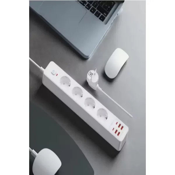 Termal Akım Korumalı 4’lü Priz 4x Usb 2x Type-c Çıkışlı Grup Priz Çoğaltıcı (3500w)