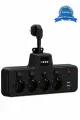 Termal Akım Korumalı 4’lü Duvar Tipi Priz 2x Usb 2x Type-c Çıkışlı Grup Priz Çoğaltıcı Siyah (2500w)