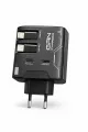 Gan+ Pd 40w Hızlı Şarj Adaptörü Çoklu Çıkış Usb-c Lightning Kablolu Hızlı Şarj Cihazı Ev Ofis Uyumlu Siyah