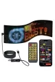 Led Panel Cama Yapışan Telefon Kontrollü Led Ekran Panel 16*64 Led Sayısı