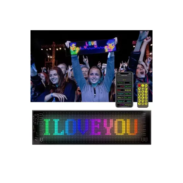 Led Panel Cama Yapışan Telefon Kontrollü Led Ekran Panel 16*64 Led Sayısı