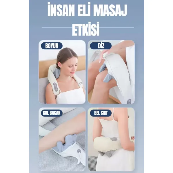 Şarjlı Ovmalı Isıtmalı Masaj Aleti Insan Eli Yoğurma Hissi