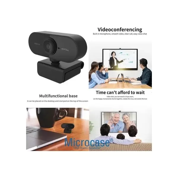 Webcam Orjınal Hd 1080p Konferans Kamera Dahili Mikrofon Görüntülü Sohbet Yayın Kamerası Hd Video