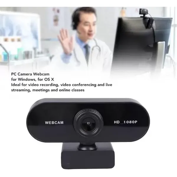 Webcam Orjınal Hd 1080p Konferans Kamera Dahili Mikrofon Görüntülü Sohbet Yayın Kamerası Hd Video