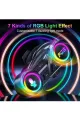 Y13 Motor Kask Kulaklık Rgb Modlu Radyolu Motosiklet Kulaklık 5.3 Bluetooth Intercom