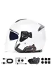 Y20 2x 1000m Telsiz Mesafeli 2 Kişi Bağlantılı Bluetooth Kask Kulaklık Fenerli İntercom