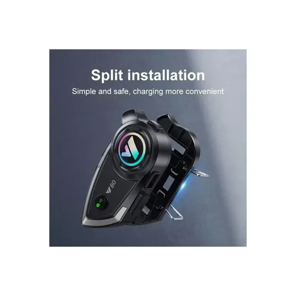 Y80 Motosiklet Kask Kulaklık Intercom Işıklı Motorsiklet Interkom