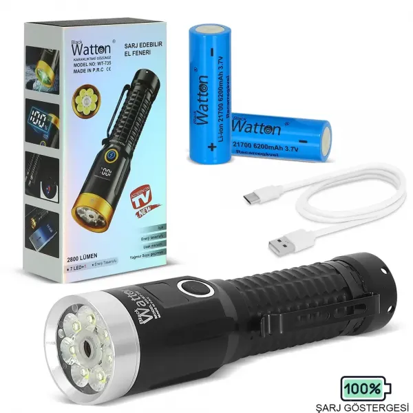 2800 Lümen Özel Seri Yeşil Lazer Özellikli Mıknatıslı Wt-735