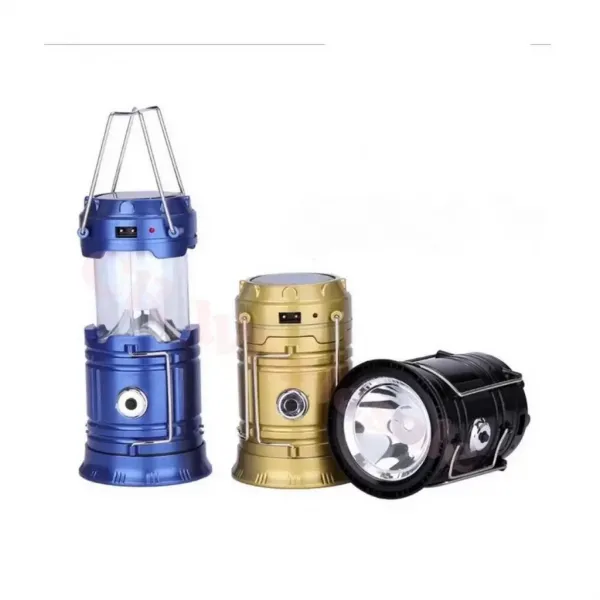 5900t Güneş Enerjili Şarj Edilebilir Usb Girişli Kamp Feneri Büyük Boy