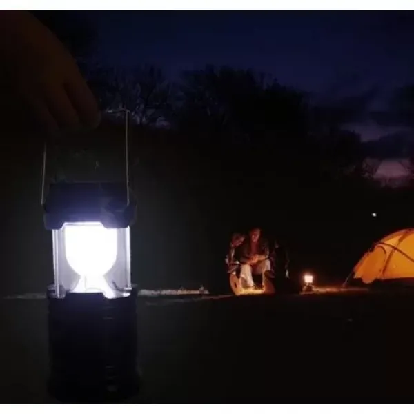 5900t Güneş Enerjili Şarj Edilebilir Usb Girişli Kamp Feneri Büyük Boy