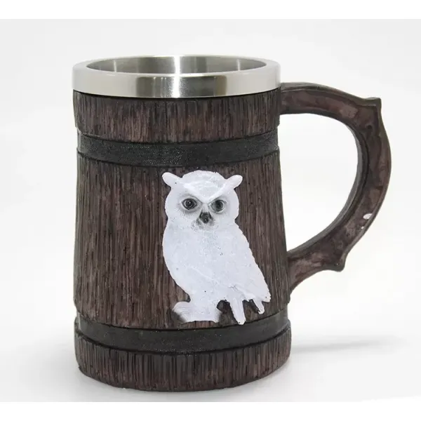 Harry Potter Hedwig Temalı 3d Kabartmalı Çelik Kupa Bardak Alk4378