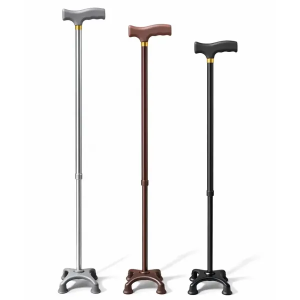Metal 4 Ayaklı Ayarlanabilir Destek Bastonu - T Saplı Alk5488
