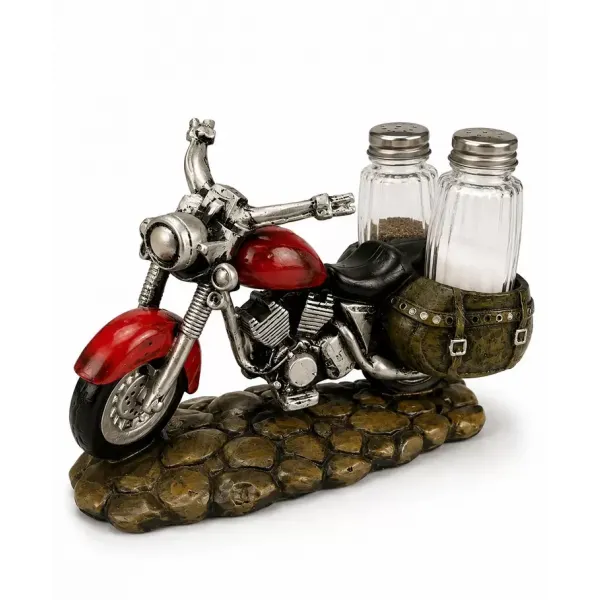 Polyester Motosiklet Figürlü Tuzluk Biberlik Seti Alk5614