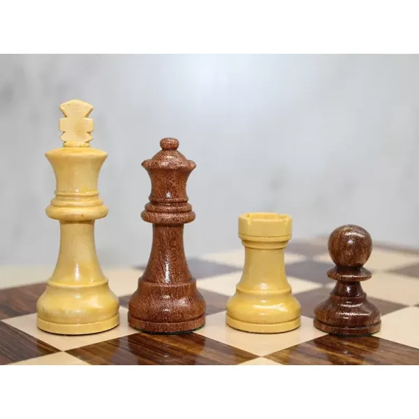 Özel Vernikli Mıknatıs Taşlı Ahşap Katlanabilir Kutulu Satranç Oyunu 17.5 Cm G221