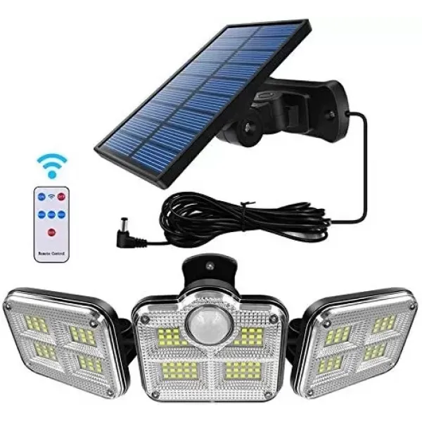 Solar Panelli Uzaktan Kumandalı 122 Led Bahçe Aydınlatması