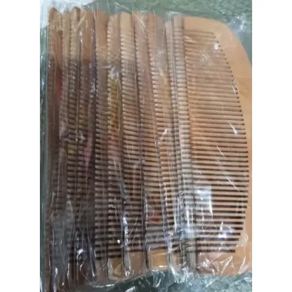 Ahşap Tarak 12'li Paket Dar Dişli Oval
