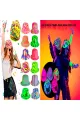 Farklı Desenlerde Plastik Neon Uv Işık Parti Şapkası 1 Adet