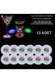 Renkli Led Işıklı Bardak Altlığı - Dekoratif (12 Adet, Pilli)