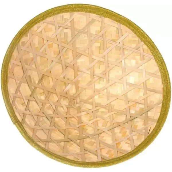 Naturel Renk Cambodia Kamboçyalı Vietnam Şapkası Pvc Hasır
