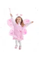 Pembe Kelebek Kız Seti – 50 Cm Kelebek Kanadı, Taç Ve Asa