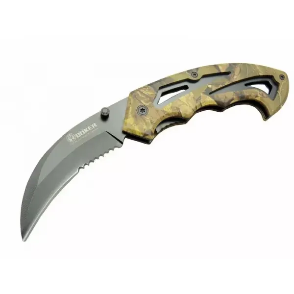 2-6 Karambit Outdoor Çakı 19 Cm - Plastik Kamuflaj Saplı